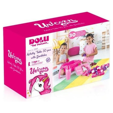 dolu unicorn activity table with jumblocks 30 pcs